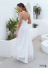 Lace Splice White Boho Maxi Dress Brianna